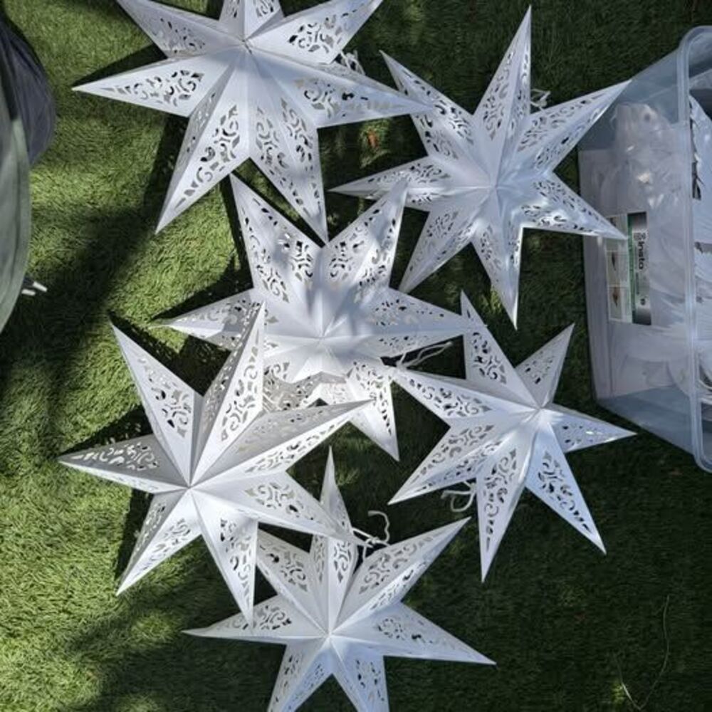 White Paper Star Lanterns (set of six)